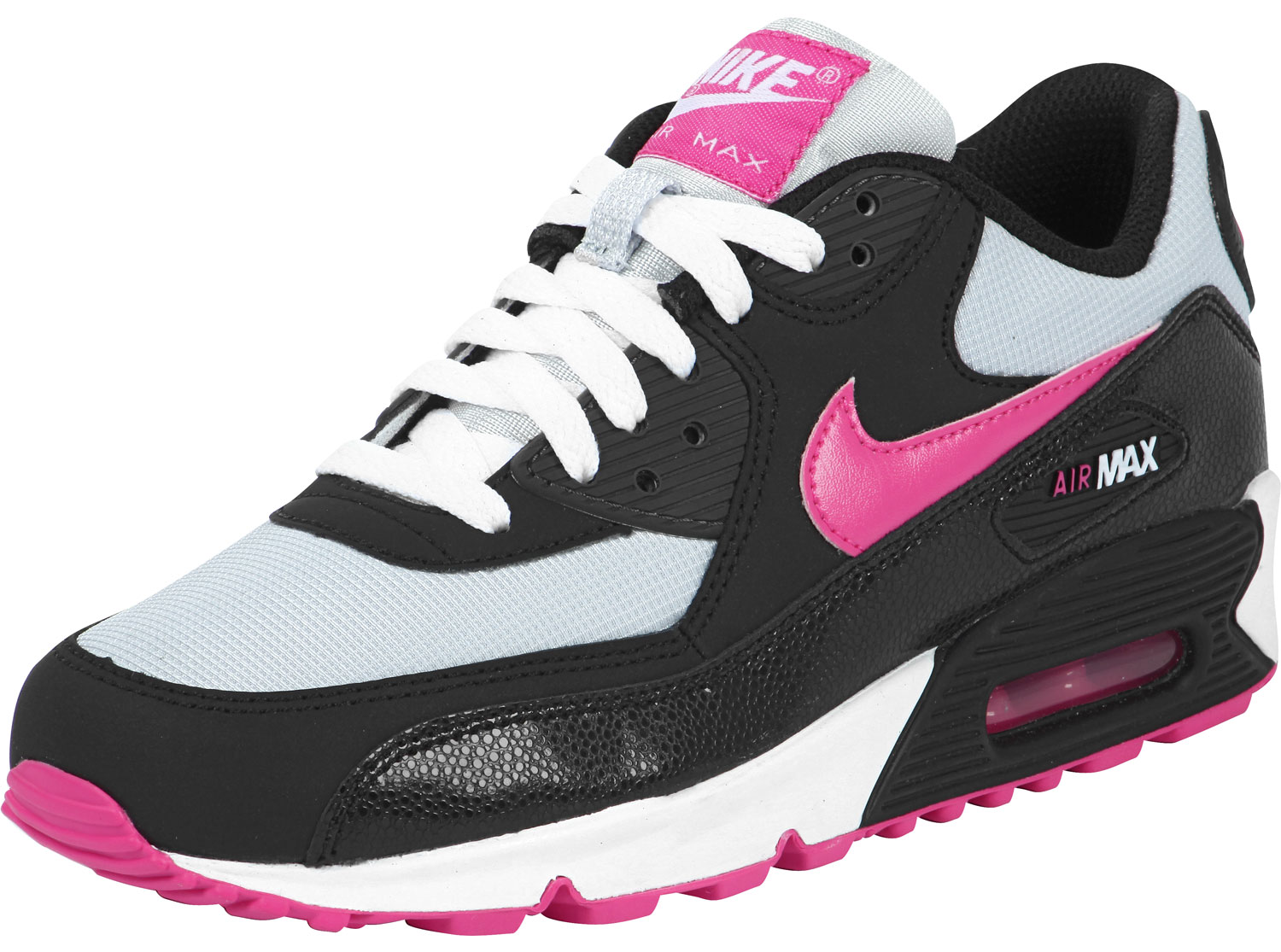 nike air max 90 youth gs chaussures noir blanc rose, Officiel Nike Air Max 90 Femme Noir et Rose Chaussures Akhapilat Offre Pas Cher2017412447